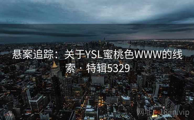 悬案追踪：关于YSL蜜桃色WWW的线索 · 特辑5329